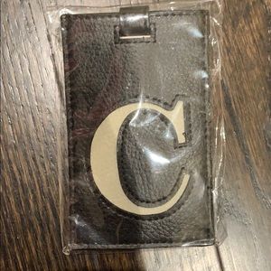 Black and Gray “C” Luggage Tag